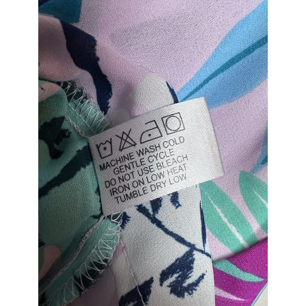 Violet & Claire Women's Sleeveless Pink Purple Tropical Print Blouse Size XL - Picture 3 of 6